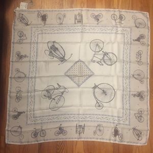 5/$25 Laura Ashley Italian silk bicycle scarf NWT